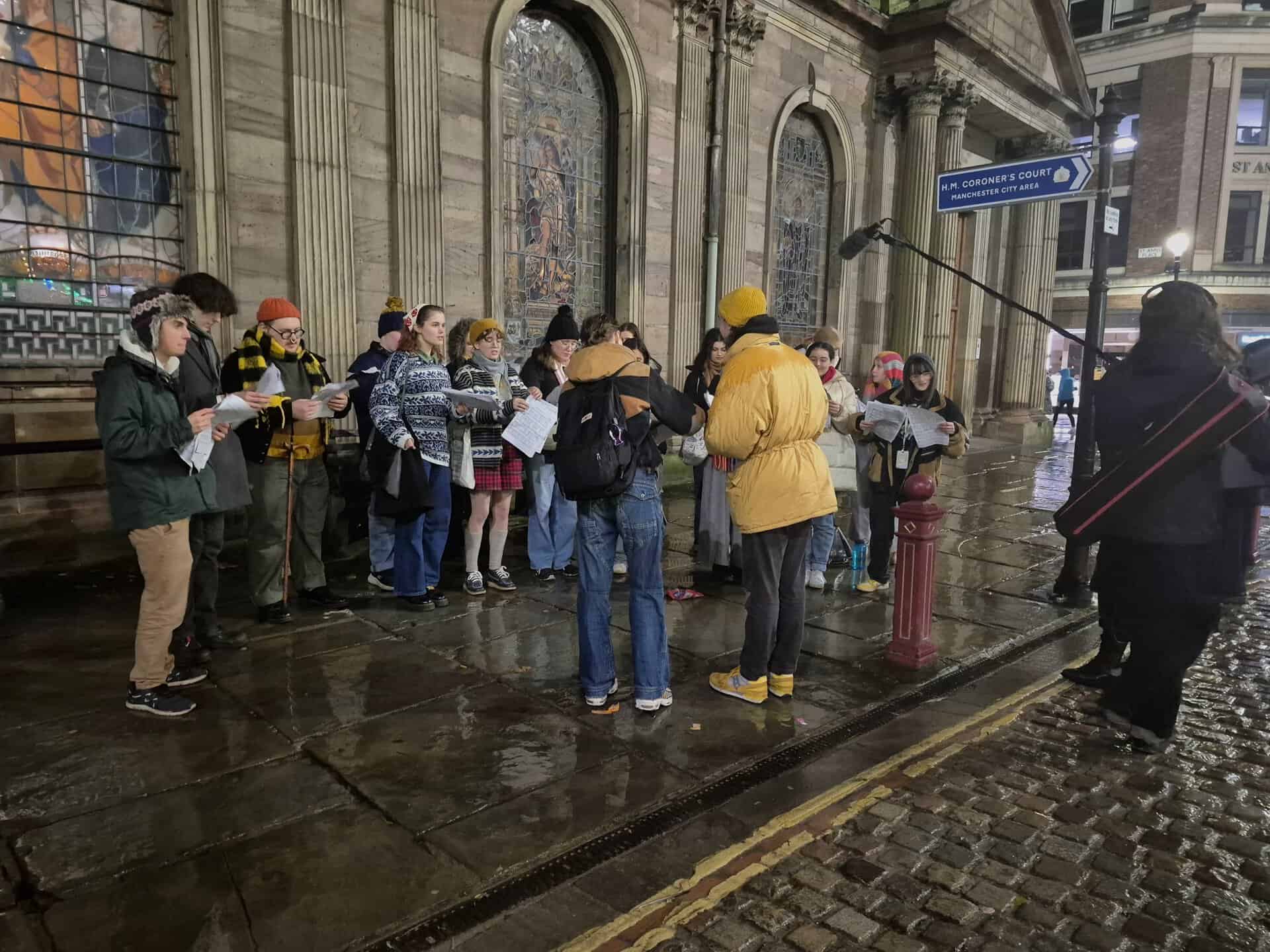 Choir singing carols